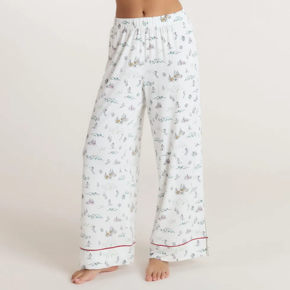 Alpine Dreams Pajama Bottoms - Ski Print