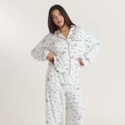 Alpine Dreams Pajama Shirt - Ski Print
