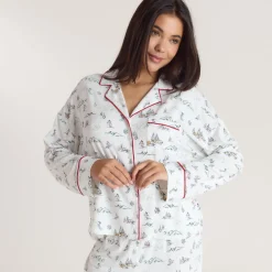 Alpine Dreams Pajama Shirt - Ski Print