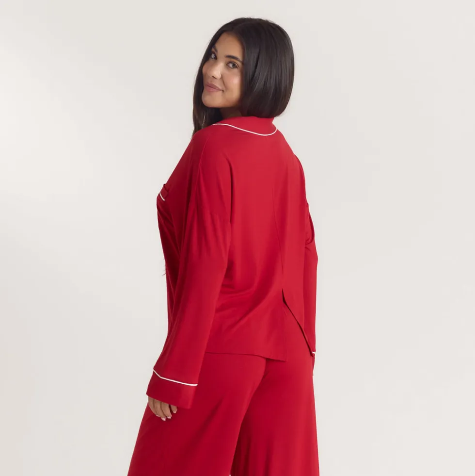 Alpine Dreams Pajama Shirt - Red