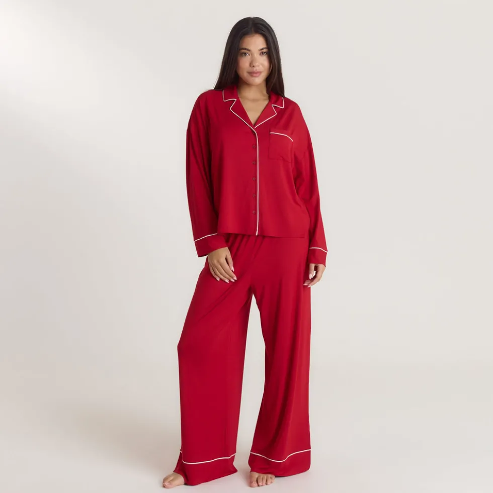 Alpine Dreams Pajama Shirt - Red