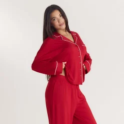 Alpine Dreams Pajama Shirt - Red