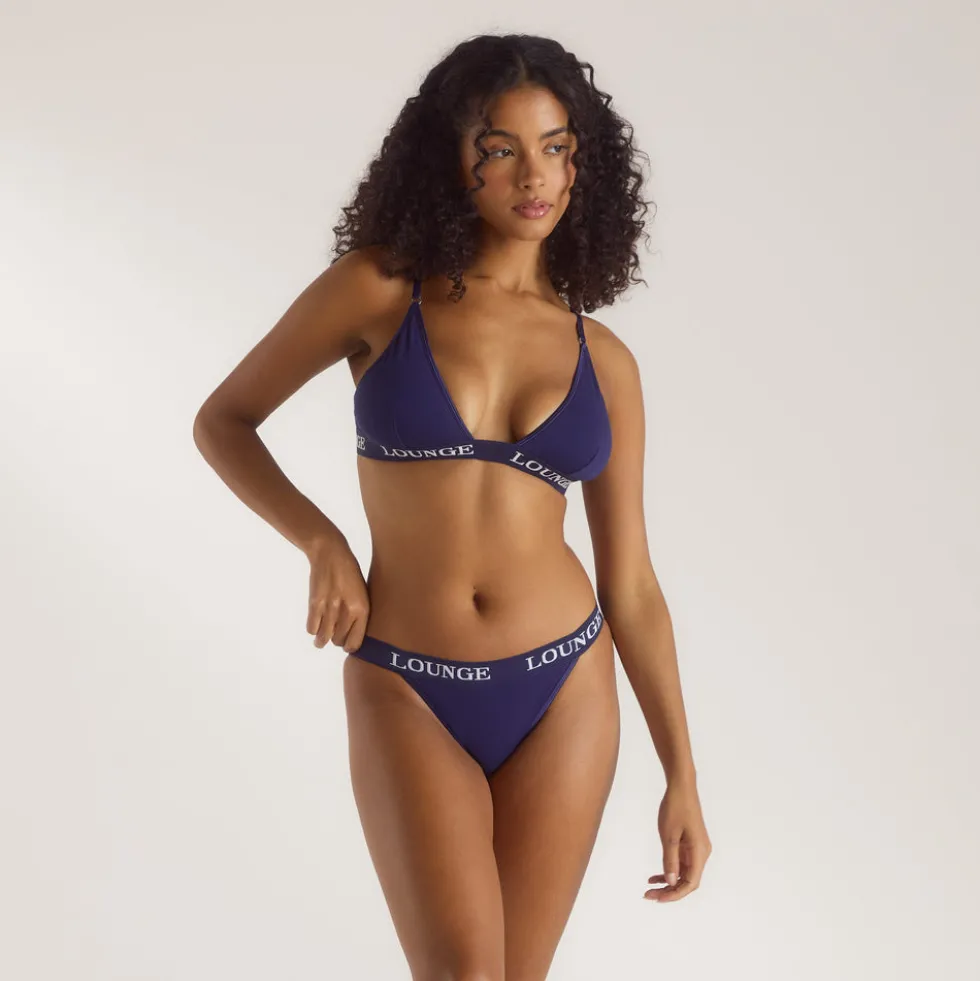 Bamboo Triangle Bra - Navy