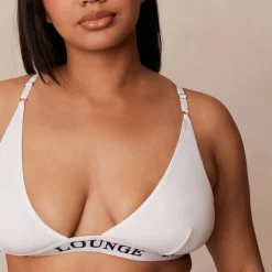 Bamboo Triangle Bra & Thong/Briefs Set - All White