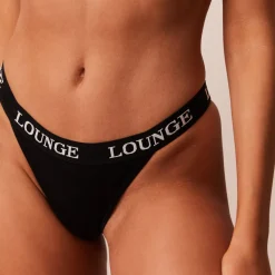 Bamboo Triangle Thong - All Black