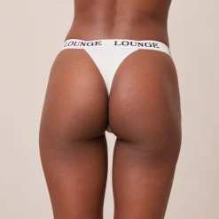 Bamboo Triangle Thong - All White