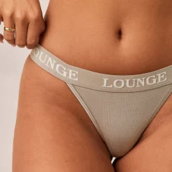 Bamboo Triangle Thong - Oat