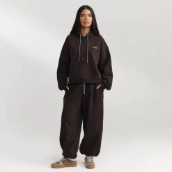 Barrel Leg Sweatpants - Dark Chocolate