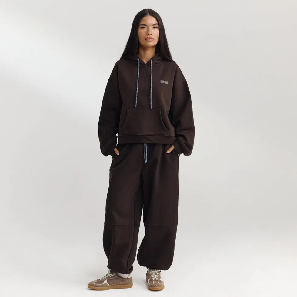 Barrel Leg Sweatpants - Dark Chocolate