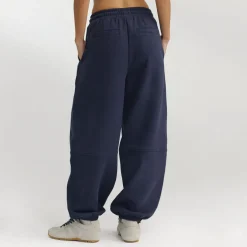Barrel Leg Sweatpants - Dark Blue