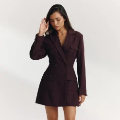 Blazer Dress - Chocolate