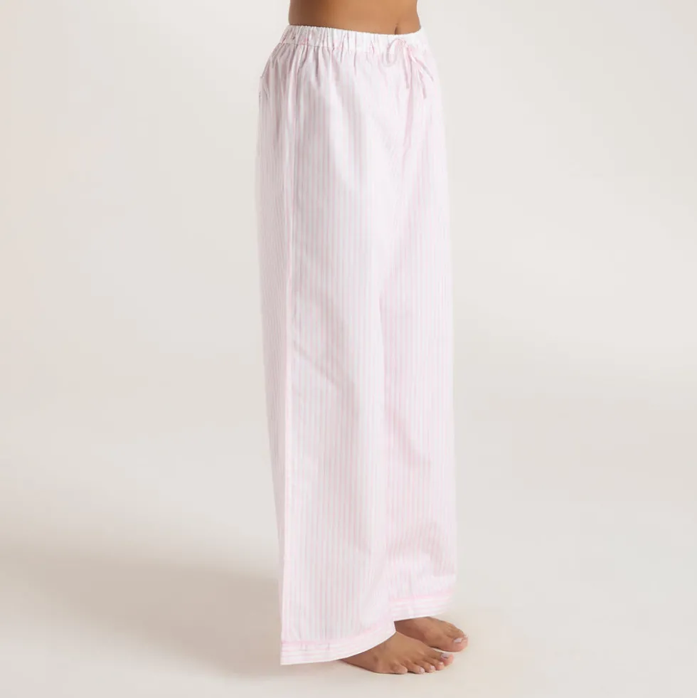 Bloom & Stripe Pajama Pants - Pink