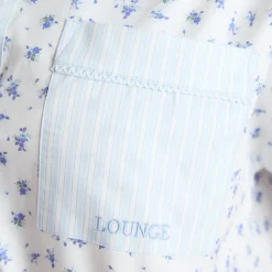 Bloom & Stripe Short-Sleeved Pajama Shirt - Blue