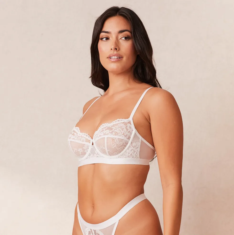 Blossom Balcony Bra - White