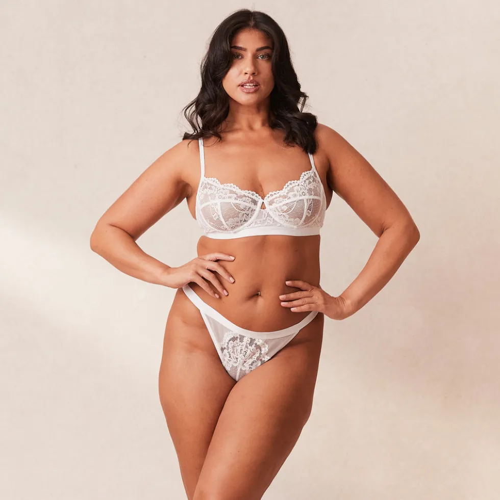 Blossom Balcony Bra - White