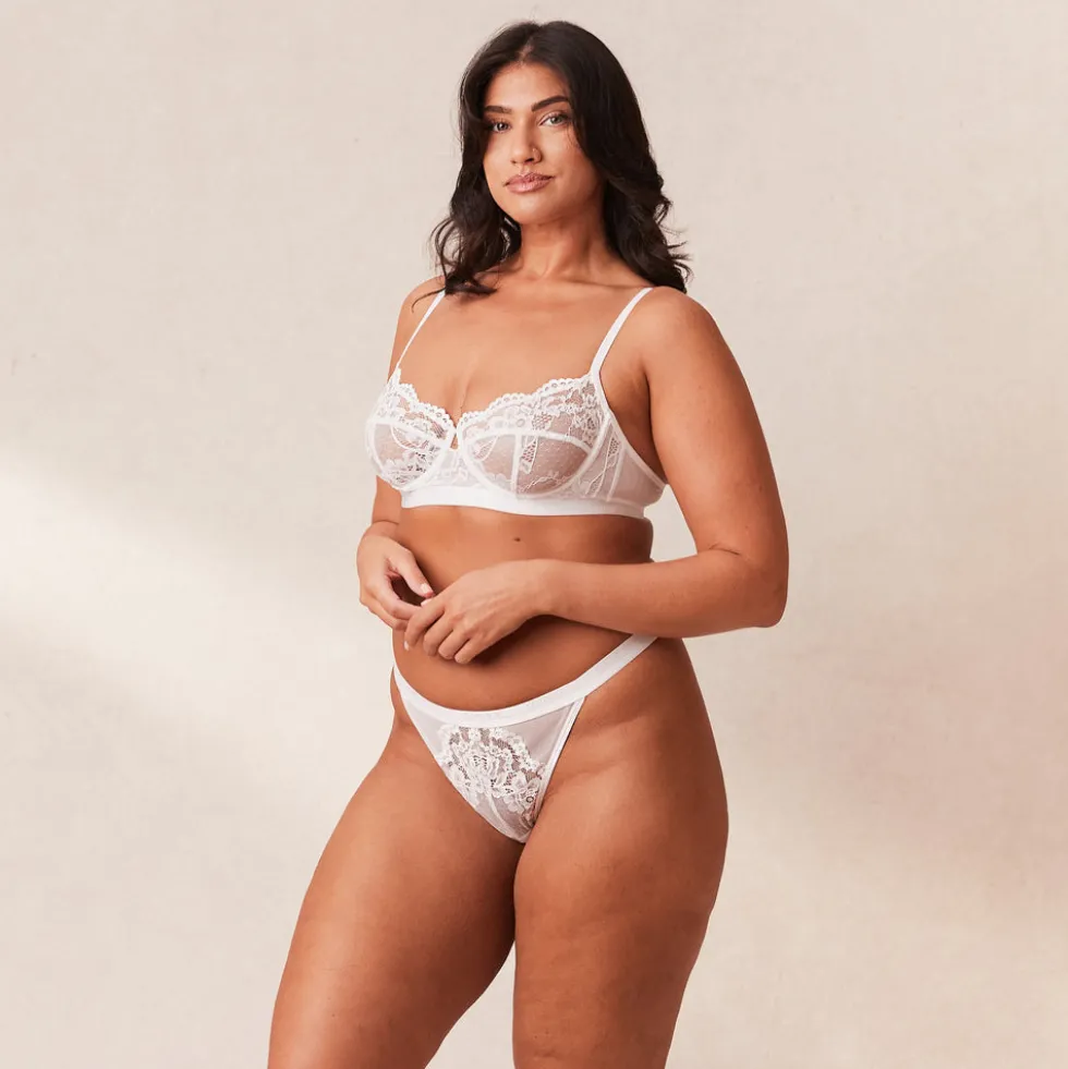 Blossom Balcony Bra - White