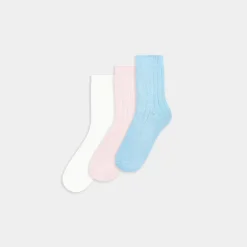 Chunky Ribbed Socks (3-Pack) - Multi
