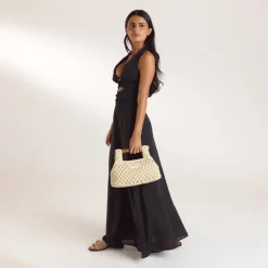 Clover Clutch Bag - Cream