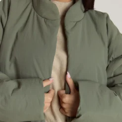Cocoon Puffer Coat - Sage