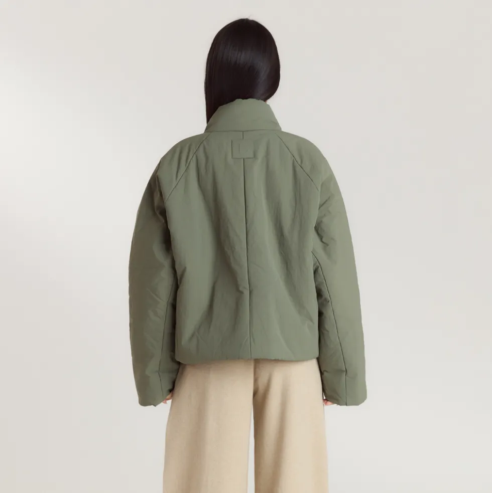 Cocoon Puffer Coat - Sage