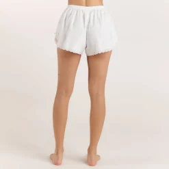 Cotton Pajama Shorts - White