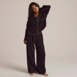 Crinkle Pajama Pants - Black