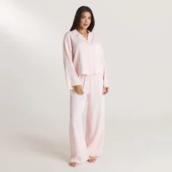 Crinkle Pajama Pants - Pink
