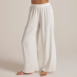 Crinkle Pajama Pants - White