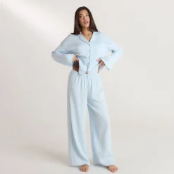 Crinkle Pajama Shirt - Blue
