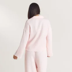 Crinkle Pajama Shirt - Pink