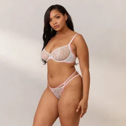 Daisy Embroidered Balcony Bra - White