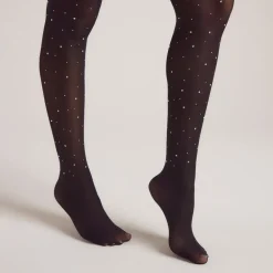Diamanté Pantyhose (40 Denier) - Black
