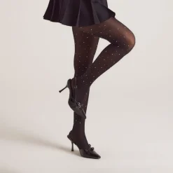 Diamanté Pantyhose (40 Denier) - Black