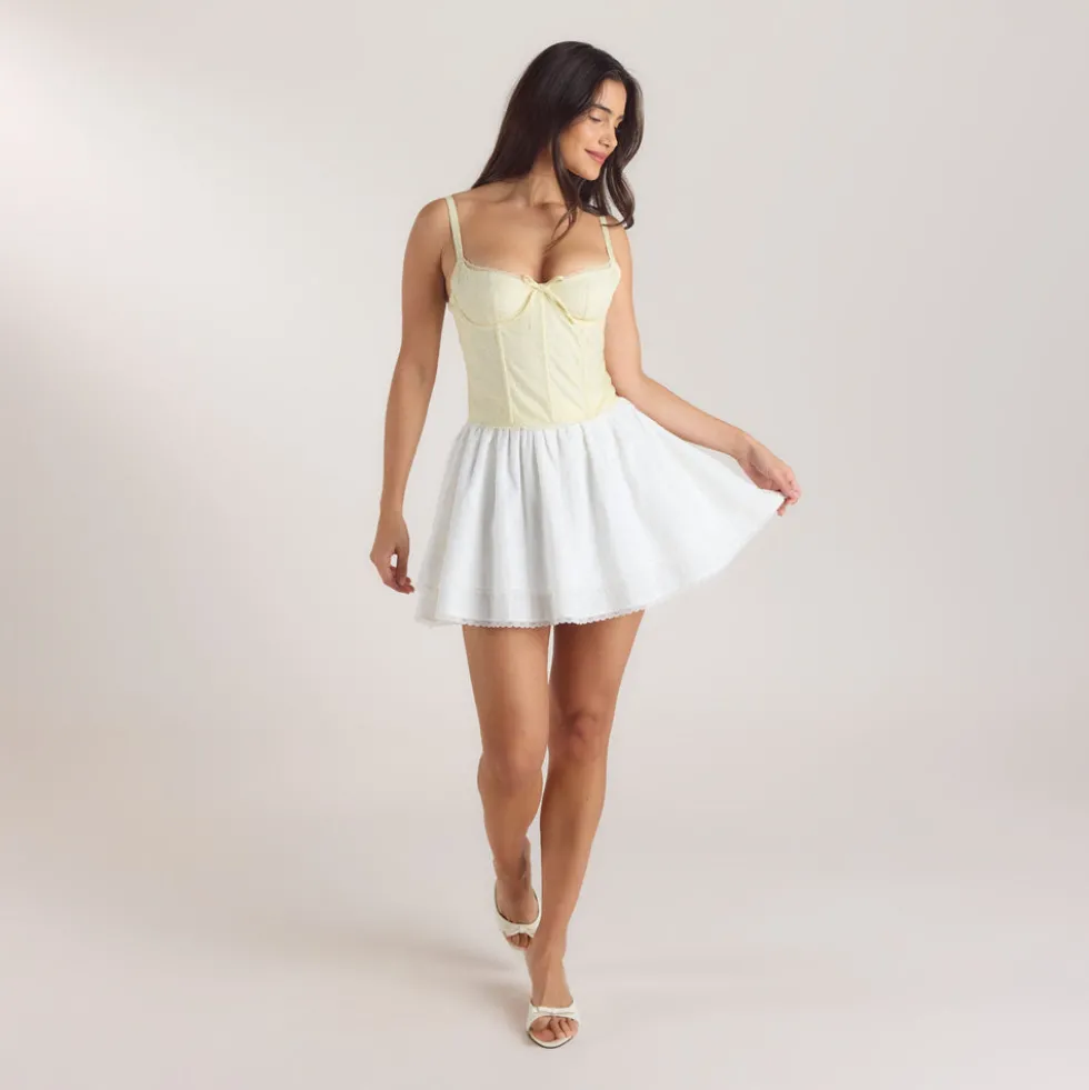Double-Layered Skirt - Cream