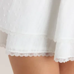 Double-Layered Skirt - Cream