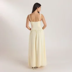 Drop-Waist Maxi Dress - Lemon