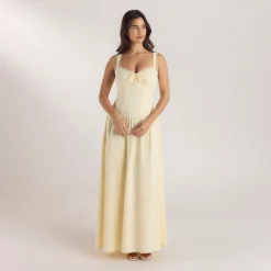 Drop-Waist Maxi Dress - Lemon
