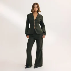 Flared Pants - Dark Green