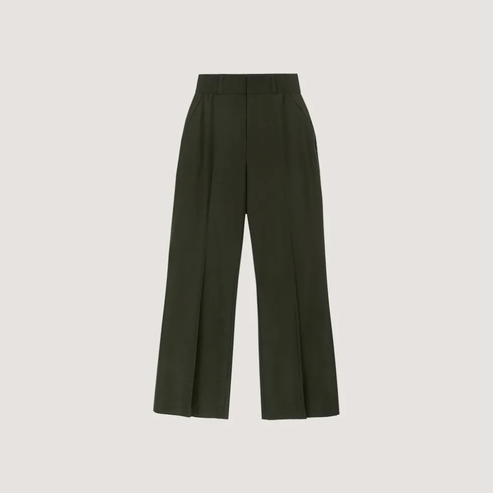 Flared Pants - Dark Green