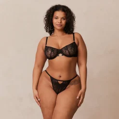 Flirt Balcony Bra & G-string/Briefs Set - Black