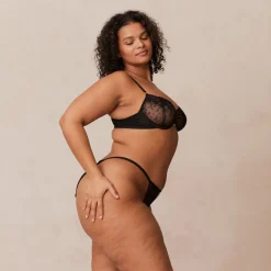 Flirt Balcony Bra & G-string/Briefs Set - Black