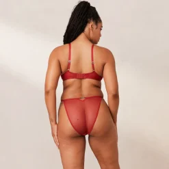 Flirt Balcony Bra & G-string/Briefs Set - Maroon