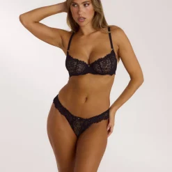 Flutter Plunge Bra - Black