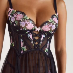 Genevieve Babydoll (Set) - Black
