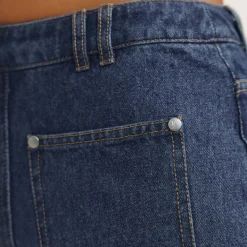 High-Waisted Wide-Leg Jeans - Blue