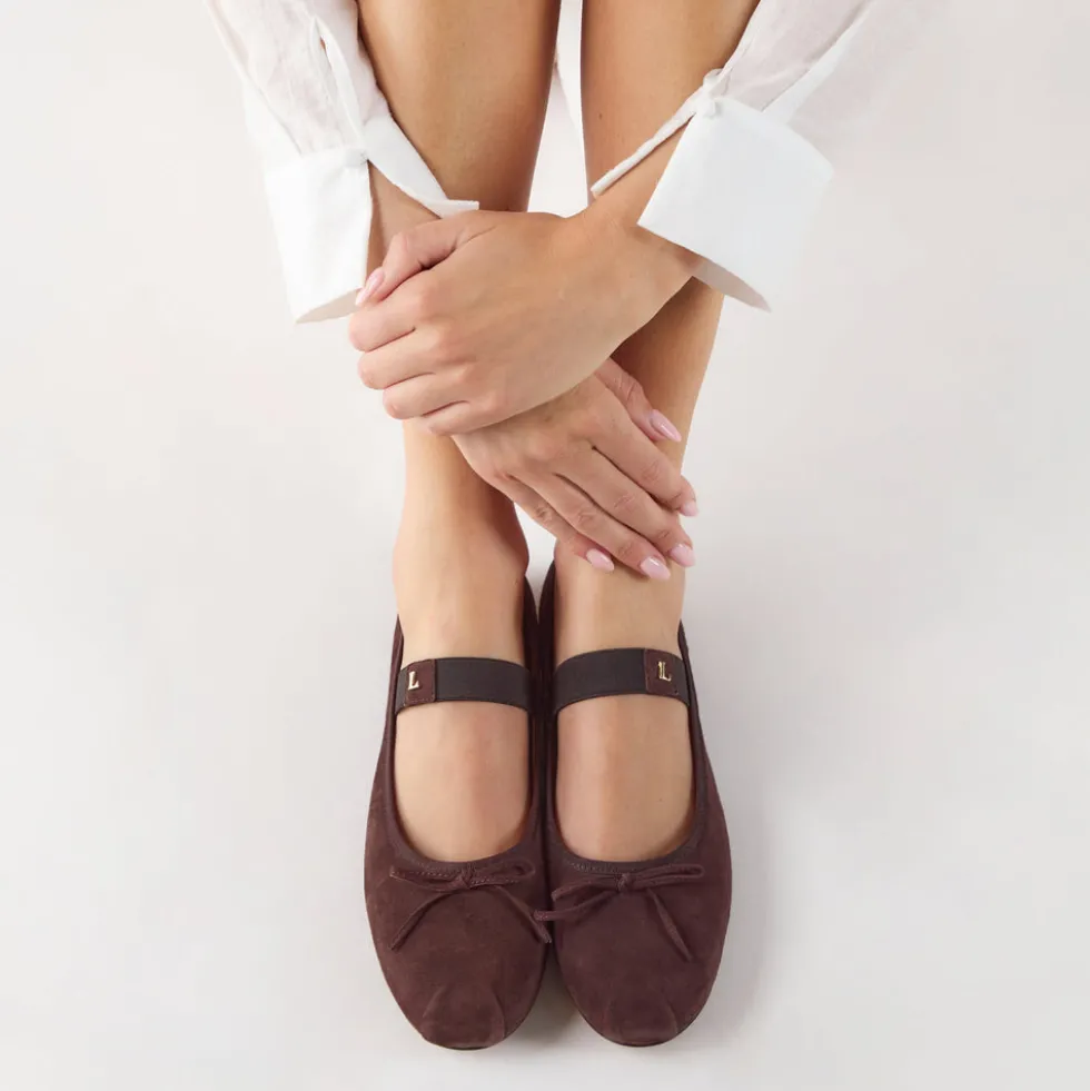Juna Ballet Flats - Chocolate