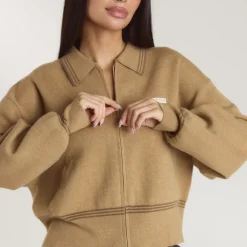 Knitted Jacket - Tan