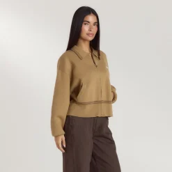 Knitted Jacket - Tan