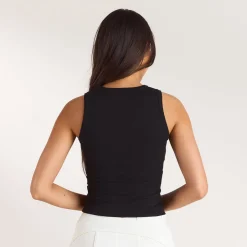 Knitted Vest Top - Black