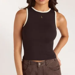 Knitted Vest Top - Chocolate